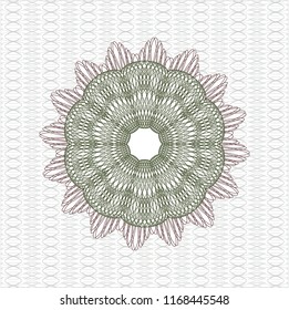 Green and Red money style emblem or rosette