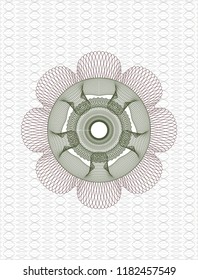 Green and Red money style emblem or rosette