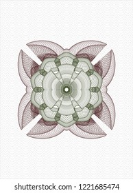 Green and Red money style emblem or rosette