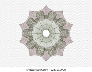 Green and Red money style emblem or rosette