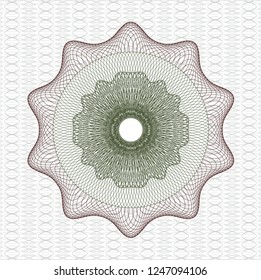 Green and Red money style emblem or rosette