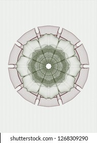 Green and Red money style emblem or rosette