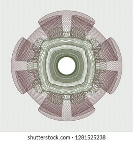 Green and Red money style emblem or rosette