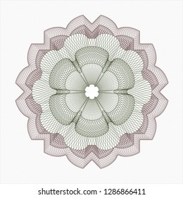 Green and Red money style emblem or rosette