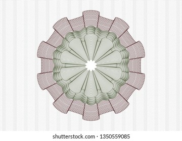 Green and Red money style emblem or rosette