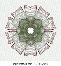 Green and Red money style emblem or rosette
