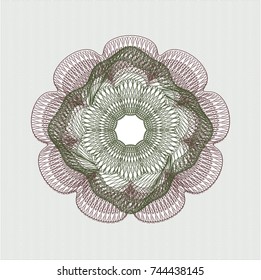 Green and Red money style emblem or rosette