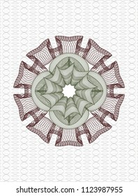 Green and Red money style rosette