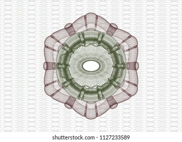 Green and Red money style rosette