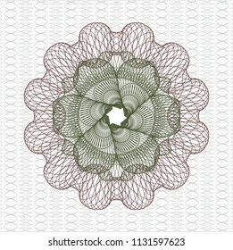 Green and Red money style rosette