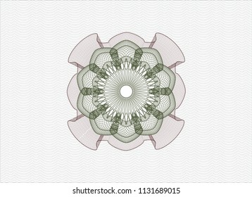Green and Red money style rosette
