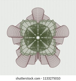Green and Red money style rosette