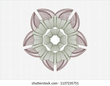 Green and Red money style rosette