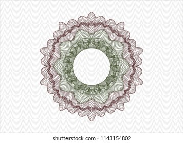 Green and Red money style rosette