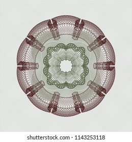 Green and Red money style rosette