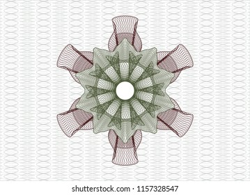 Green and Red money style rosette