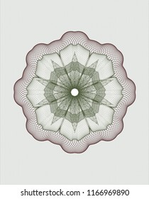 Green and Red money style rosette