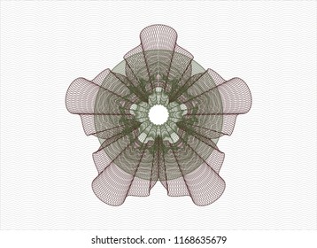 Green and Red money style rosette