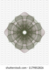 Green and Red money style rosette