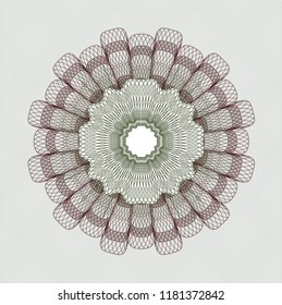 Green and Red money style rosette