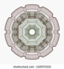 Green and Red money style rosette