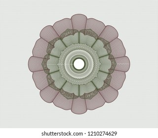 Green and Red money style rosette