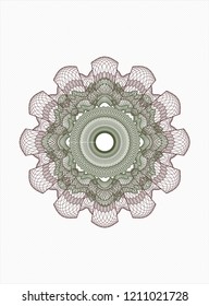 Green and Red money style rosette