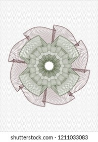 Green and Red money style rosette