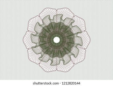 Green and Red money style rosette