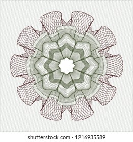 Green and Red money style rosette
