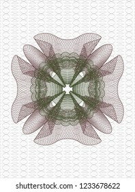 Green and Red money style rosette