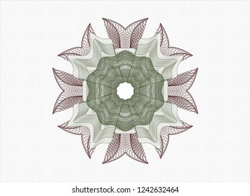 Green and Red money style rosette