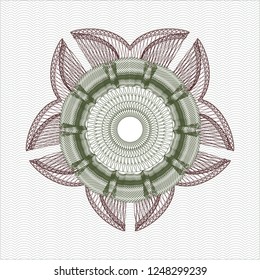 Green and Red money style rosette