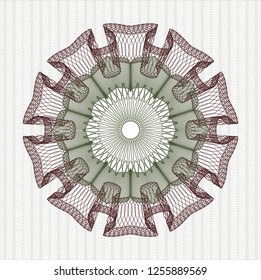 Green and Red money style rosette