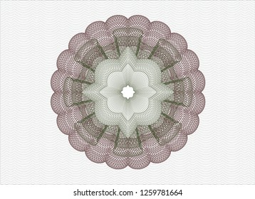 Green and Red money style rosette