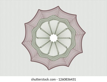 Green and Red money style rosette