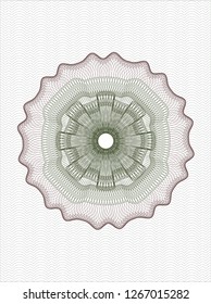 Green and Red money style rosette