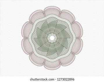 Green and Red money style rosette