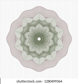 Green and Red money style rosette