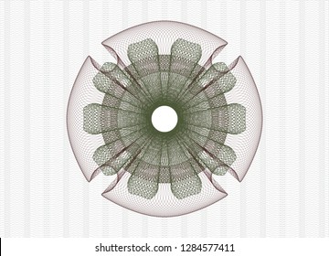 Green and Red money style rosette