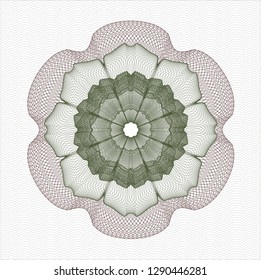Green and Red money style rosette