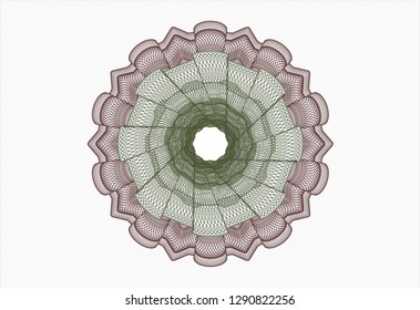 Green and Red money style rosette