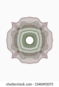 Green and Red money style rosette