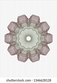 Green and Red money style rosette