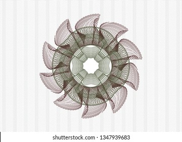 Green and Red money style rosette