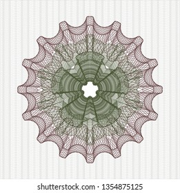 Green and Red money style rosette