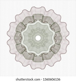 Green and Red money style rosette