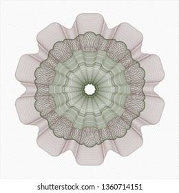 Green and Red money style rosette