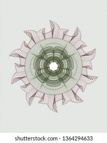 Green and Red money style rosette