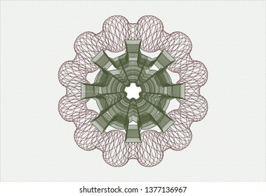 Green and Red money style rosette